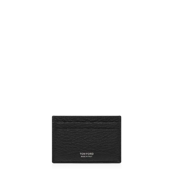 PRINTED DEER LEATHER ELONGATED T LINE CLASSIC CARD HOLDER BLACK online
